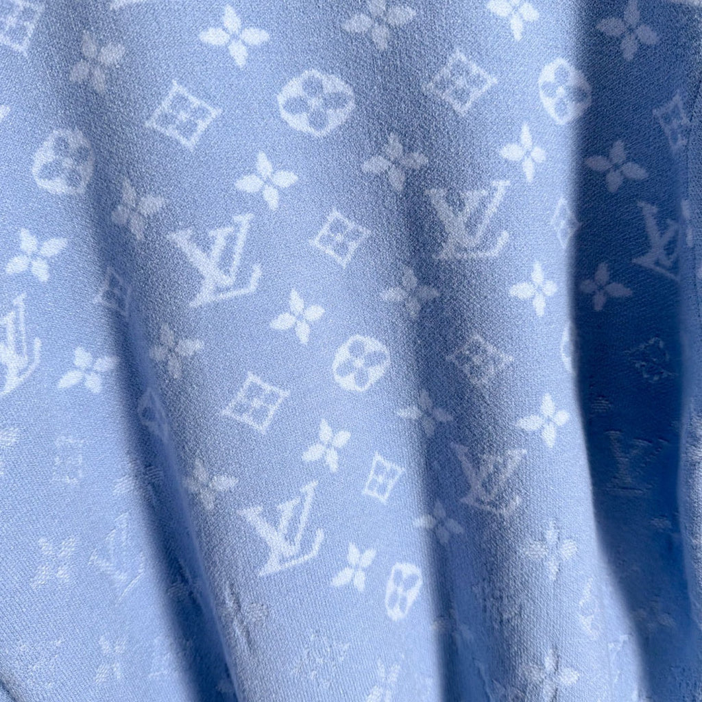 New Fashion Men's Light Blue Monogram Polo Sweater MJ1326102220