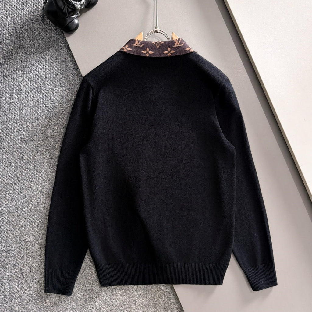 New Fashion Men's Monogram Collar Polo Sweater MJ1326102221