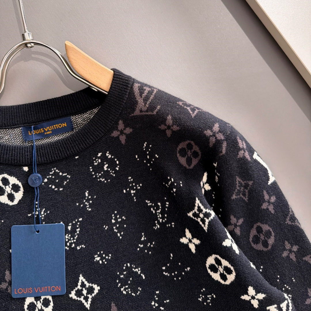 New Fashion Men's Gradient Monogram Crew Neck Sweater MJ1326102223