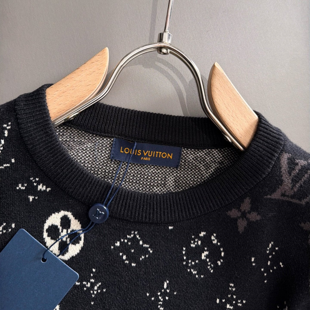 New Fashion Men's Gradient Monogram Crew Neck Sweater MJ1326102223