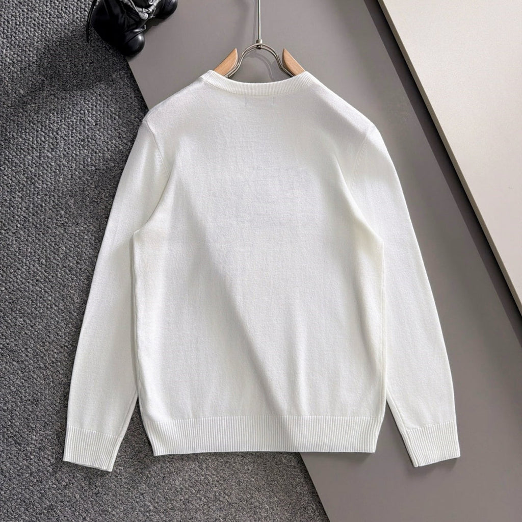 New Fashion Men's Hand Gesture Jacquard Crew Neck Sweater MJ1326102224