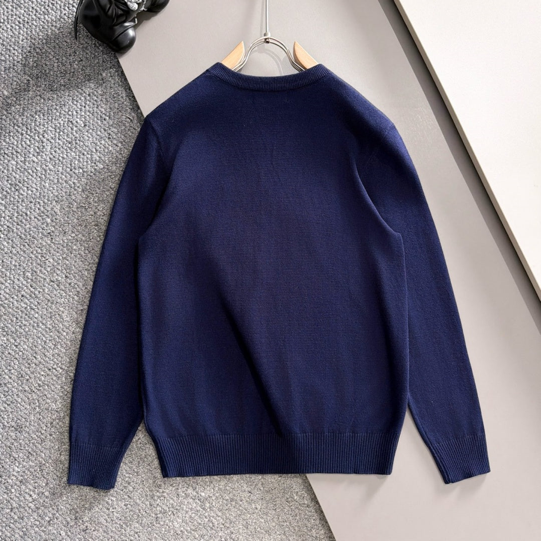 New Fashion Men's Hand Gesture Jacquard Crew Neck Sweater MJ1326102224