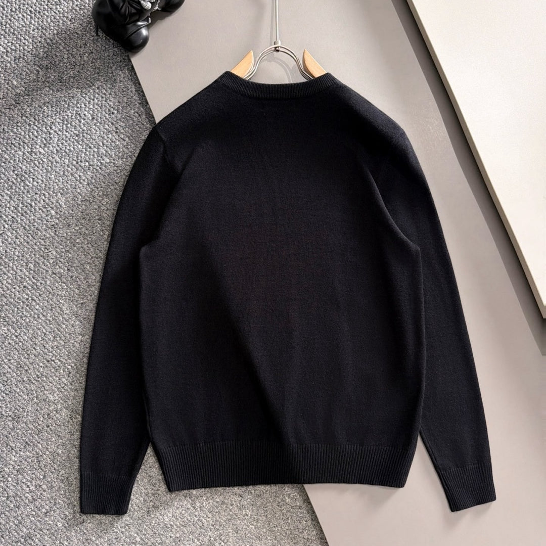 New Fashion Men's Hand Gesture Jacquard Crew Neck Sweater MJ1326102224