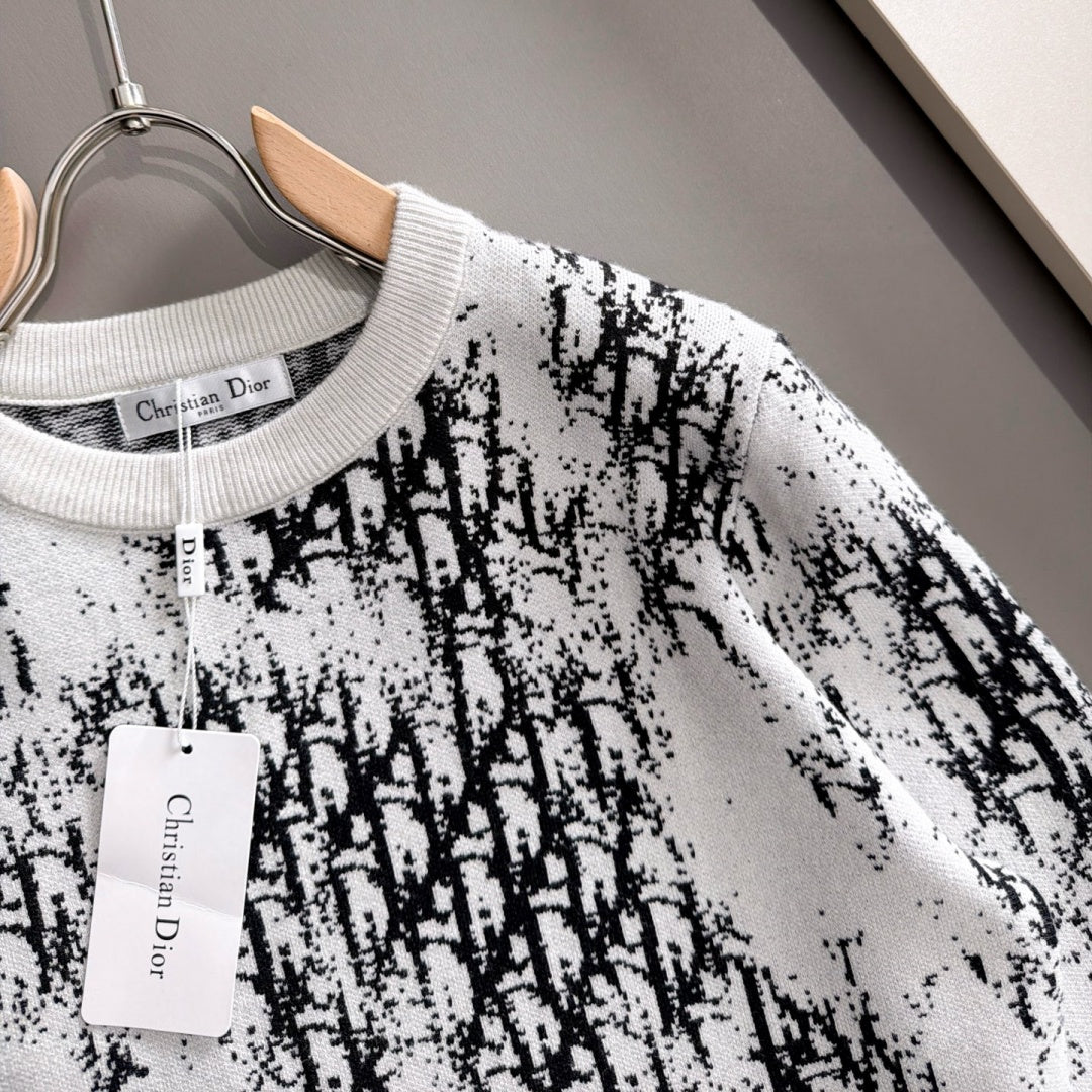 New Stylish All Over Jacquard Crew Neck Sweater MJ1326102226