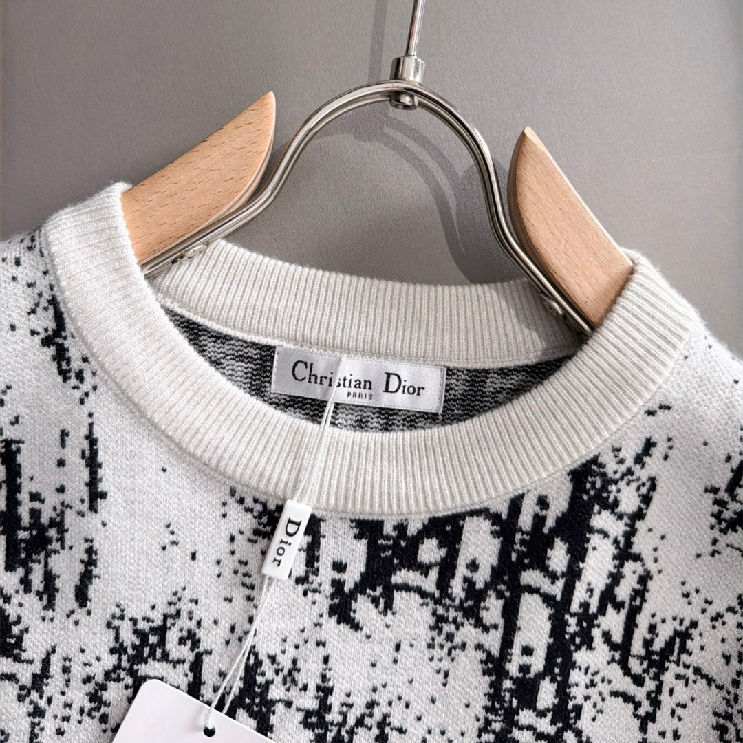New Stylish All Over Jacquard Crew Neck Sweater MJ1326102226
