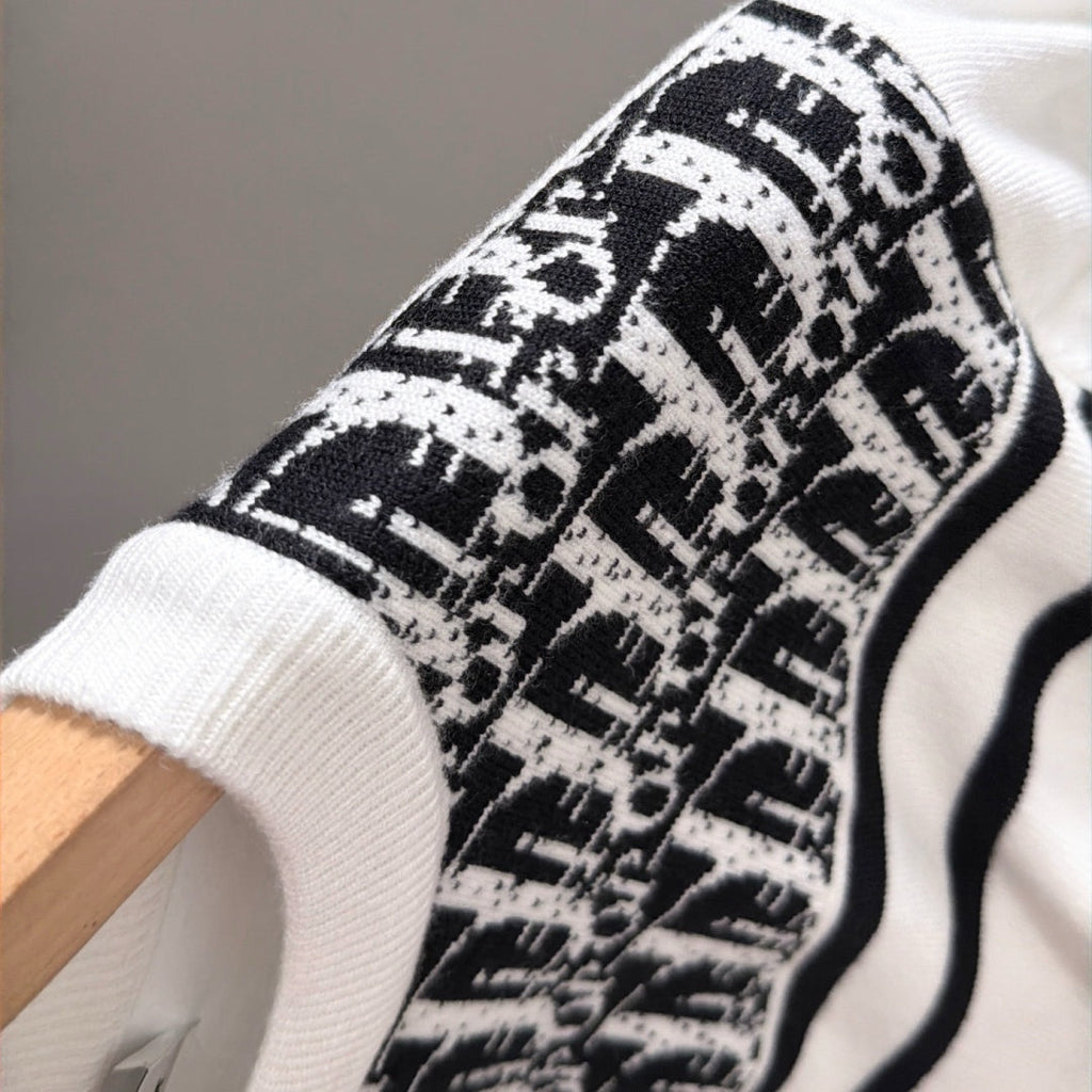 New Stylish Shoulder Jacquard Crew Neck Sweater MJ1326102227