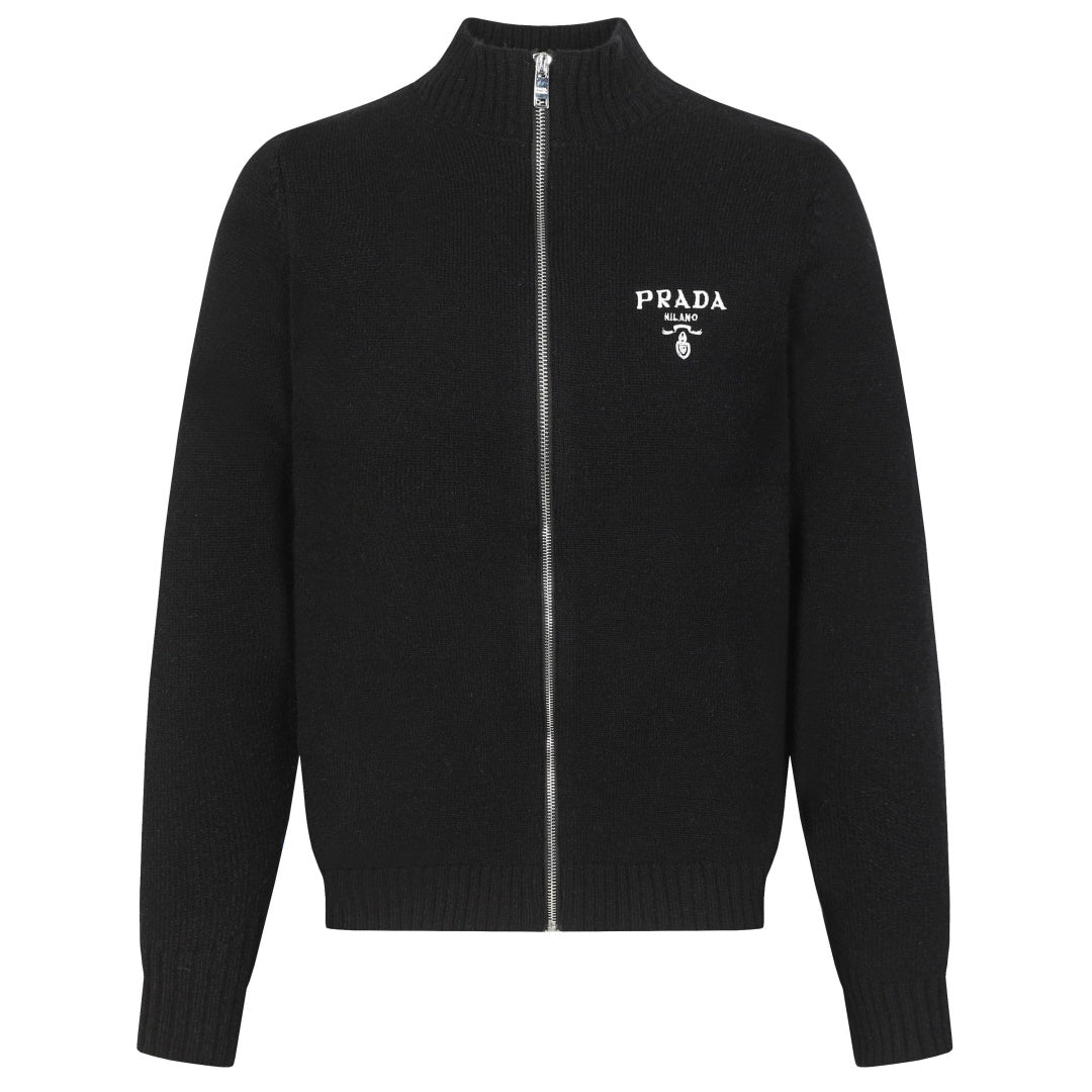 New Stylish Embroidered Zip Knit Cardigan MJ1326102228