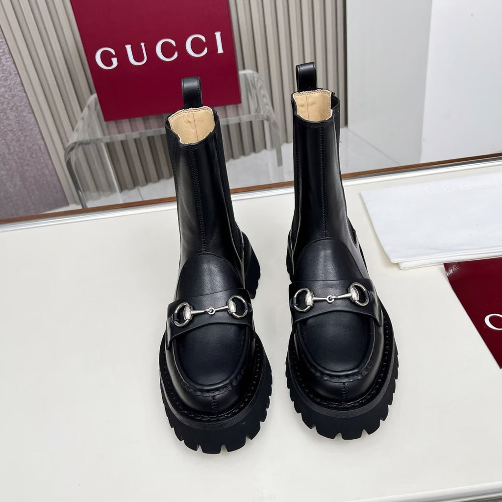 New Arrival Women's Horsebit Lug Sole Chelsea Boots XY1326102303