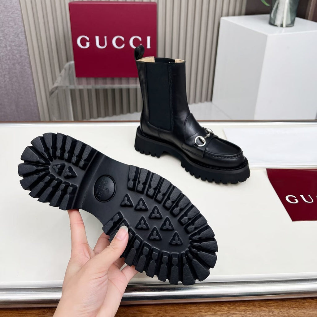 New Arrival Women's Horsebit Lug Sole Chelsea Boots XY1326102303