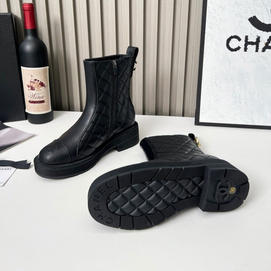 New Arrival Women's CC Logo Platform Ankle Boots XY1326102307
