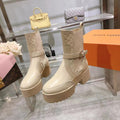 New Arrival Women's Monogram Buckle Platform Chelsea Boots SZ1326102312