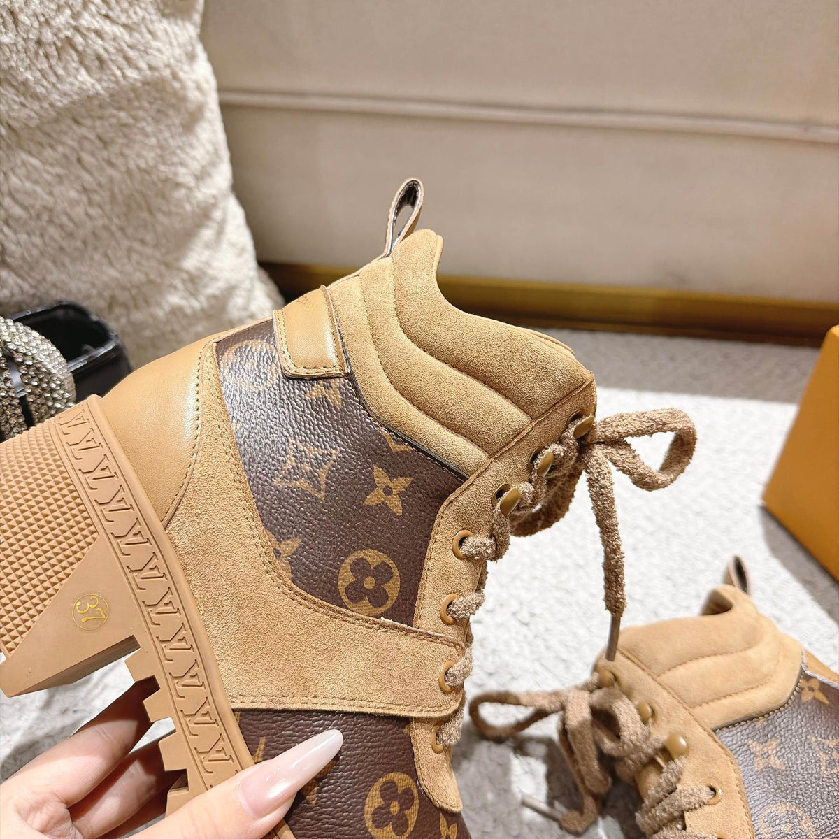 New Arrival Women's Platform Block Heel Ankle Boots SZ1326102314