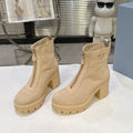 New Arrival Women's PRA Logo Block Heel Ankle Boots SZ1326102317