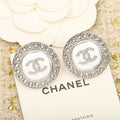 New Versatile Round CC Crystal Stud Earrings XC1326102609