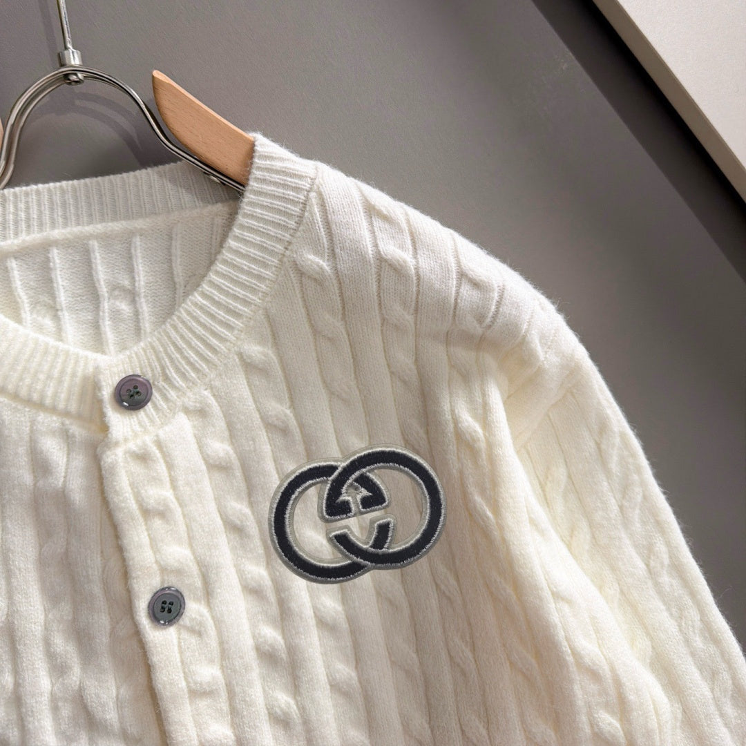 New Men's Cable Knit Embroidered Cardigan MJ1326102702