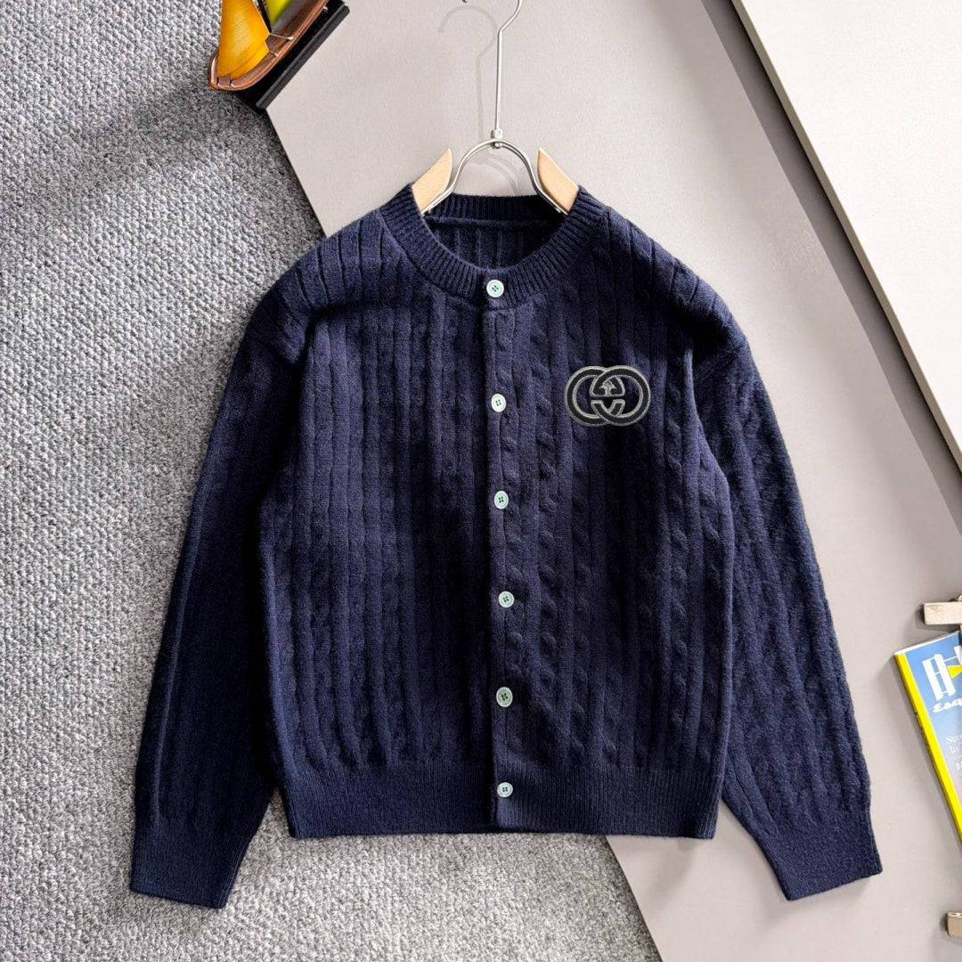 New Men's Cable Knit Embroidered Cardigan MJ1326102702