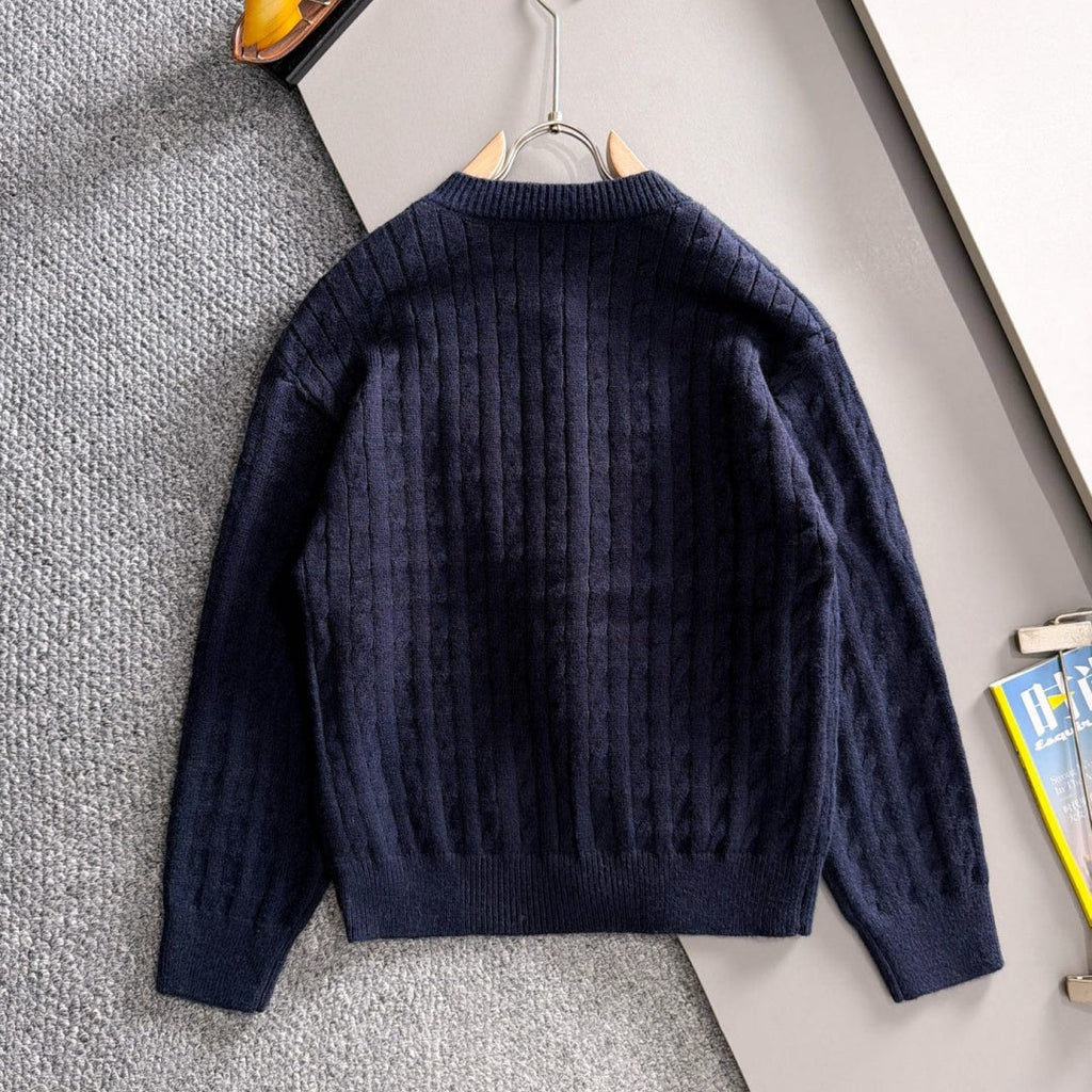New Men's Cable Knit Embroidered Cardigan MJ1326102702