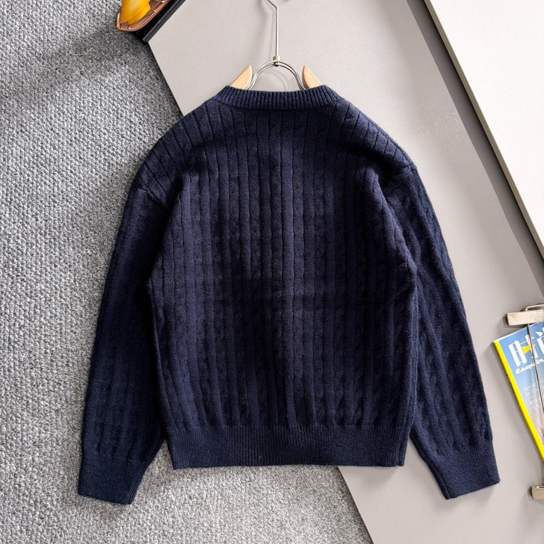 New Men's Cable Knit Embroidered Cardigan MJ1326102702