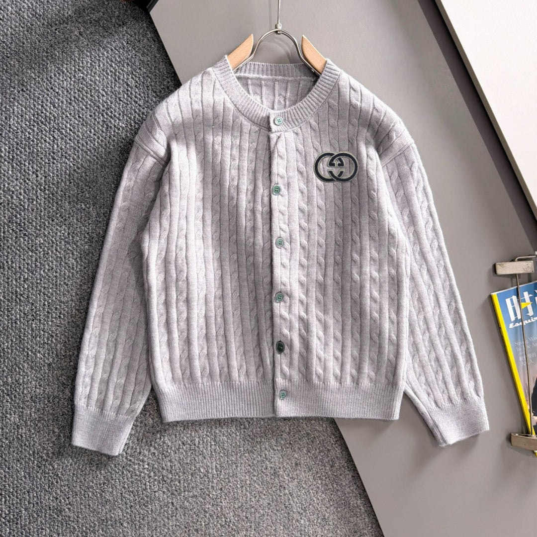 New Men's Cable Knit Embroidered Cardigan MJ1326102702
