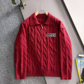 New Collared Half-Zip Cable Knit Sweater MJ1326102704